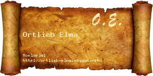 Ortlieb Elma névjegykártya
