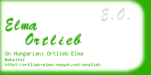 elma ortlieb business card